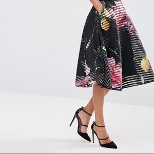 Ted Baker Orella Citrus Bloom Mesh Midi Skirt